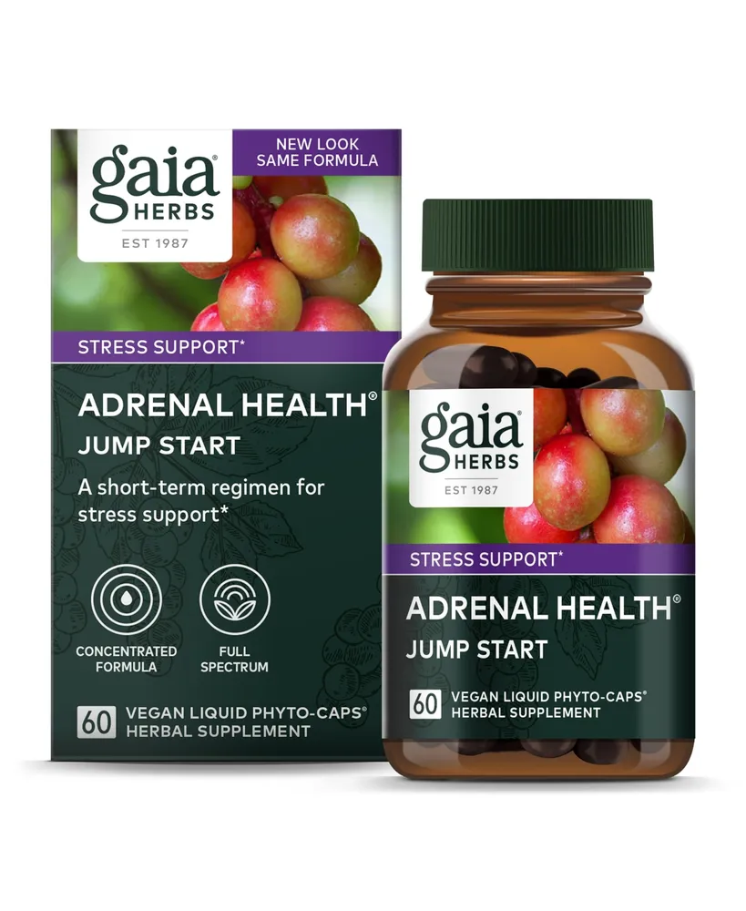 Gaia Herbs Adrenal Health Jump Start - Helps Sustain Healthy Energy and Stress Levels - With Cordyceps, Schisandra, Rhodiola, and Licorice