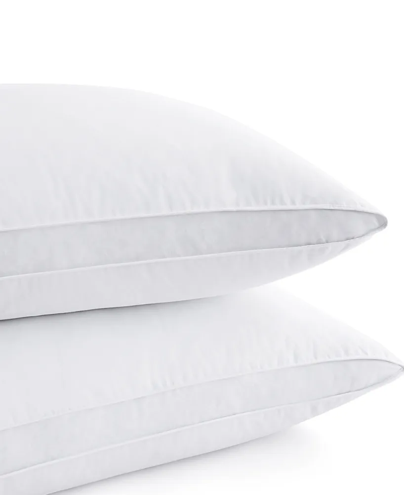 Unikome 2 Pack 100% Cotton Medium Soft Down and Feather Gusseted Bed Pillow Set