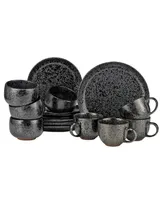 over&back Noir 16 Piece Dinnerware Set