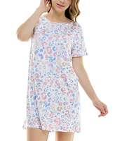 Roudelain Women's Printed Short-Sleeve Sleepshirt