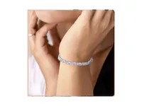 Cubic Zirconia Tennis Bracelet with Oval and Round Cut Cz