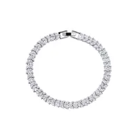 Heart Cubic Zirconia Tennis Bracelet with Marquise Cut Cubic Zirconia Stones