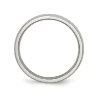 Chisel Stainless Steel Polished 4mm Half Round Band Ring