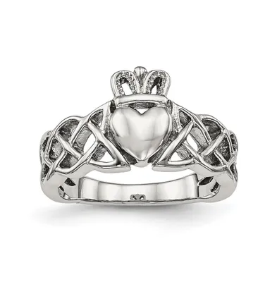 Chisel Stainless Steel Polished Claddagh Ring