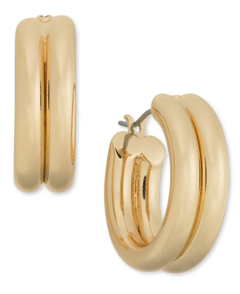 On 34th Small Double-Row Tubular Hoop Earrings, 0.75", Created for Macy's