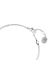 Swarovski Silver-Tone Hyperbola Heart Bangle Bracelet