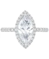 Grown With Love Igi Certified Lab Grown Diamond Marquise Halo Engagement Ring (2-1/2 ct. t.w.) in 14K White Gold