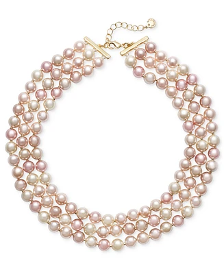 Charter Club Imitation Pearl Triple Layer Necklace, 17" + 2" extender, Created for Macy's