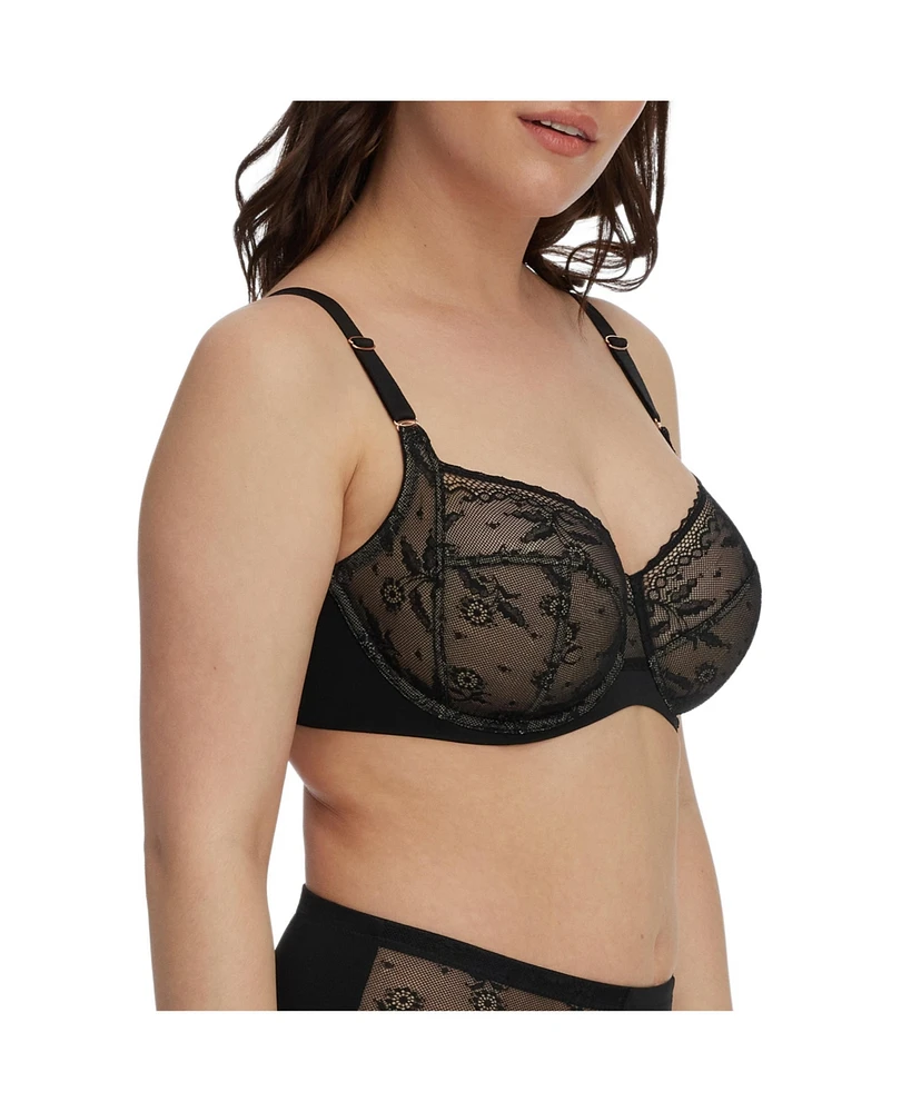 Skarlett Blue Women's Lacy Full Coverage Underwire Bra
