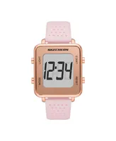 Skechers Women's Naylor Digital, Rose Gold-Tone Alloy Watch, Pink