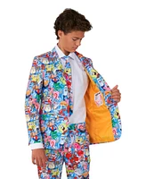 OppoSuits Big Boys SpongeBob Frenzy Slim Fit Suit Set