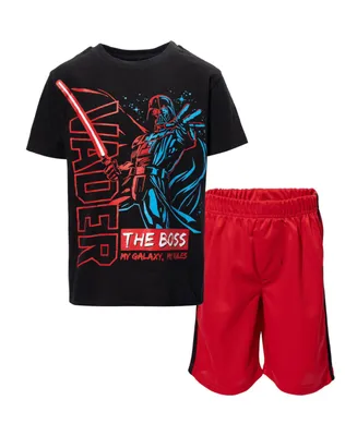 Star Wars Millenium Falcon X-Wing Starfighter Boys Graphic T-Shirt & Mesh Shorts Toddler|Child