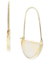 Style & Co Gold-Tone Half Circle Stone Earrings, Created for Macy's