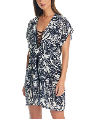Bleu by Rod Beattie Women's Ciao Bella Printed Cover-Up Dress
