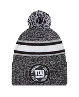 Men's New Era Heather Black New York Giants 2023 Inspire Change Cuffed Knit Hat with Pom