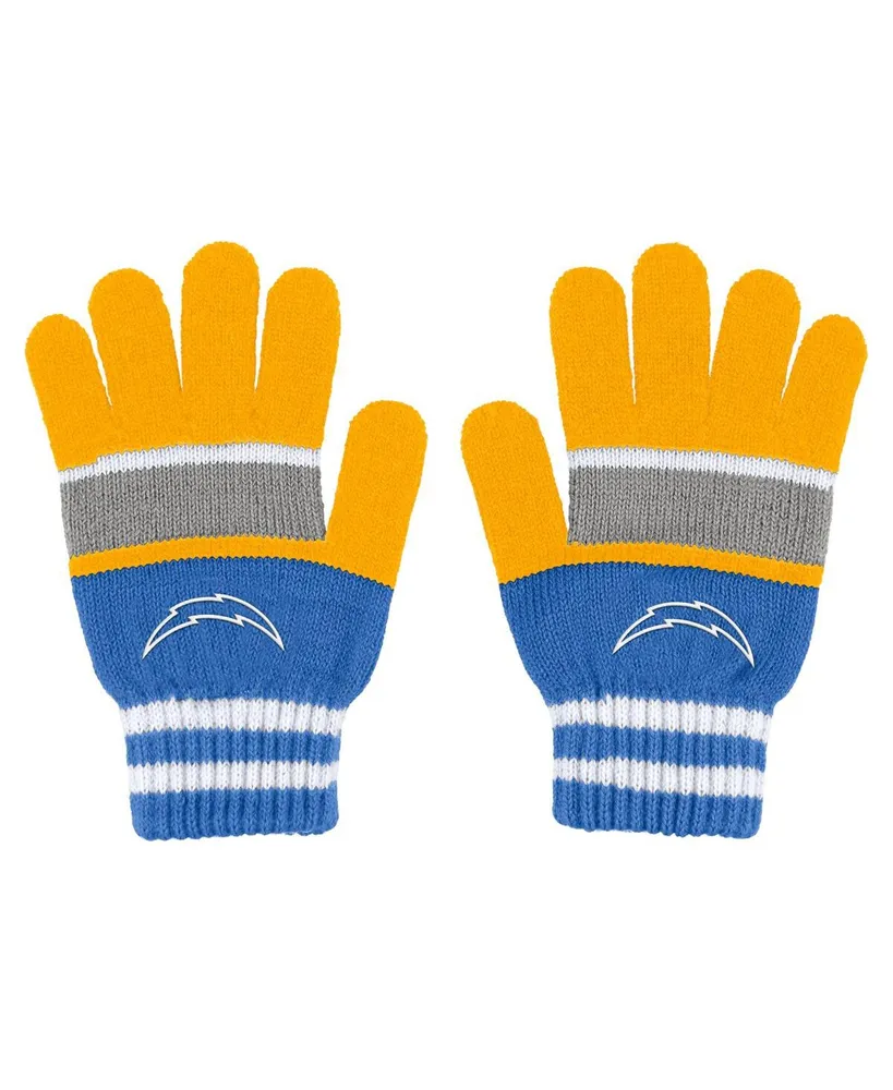 Women's Wear by Erin Andrews Los Angeles Chargers Stripe Glove and Scarf Set