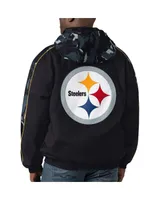 Men's Starter Black Pittsburgh Steelers Thursday Night Gridiron Full-Zip Hoodie Jacket