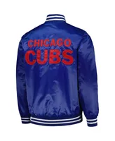 Men's Starter Royal Chicago Cubs Patch Full-Snap Jacket