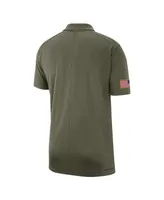 Men's Nike Olive Oregon Ducks 2023 Sideline Coaches Military-Inspired Pack Performance Polo Shirt
