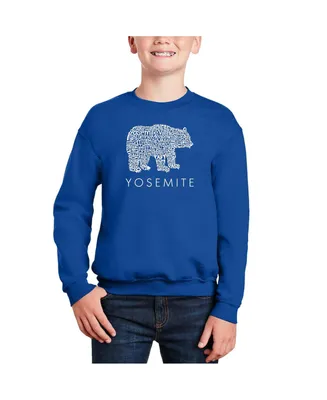 Yosemite Bear - Big Boy's Word Art Crewneck Sweatshirt