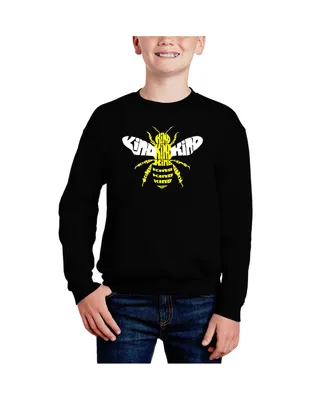 Bee Kind - Big Boy's Word Art Crewneck Sweatshirt