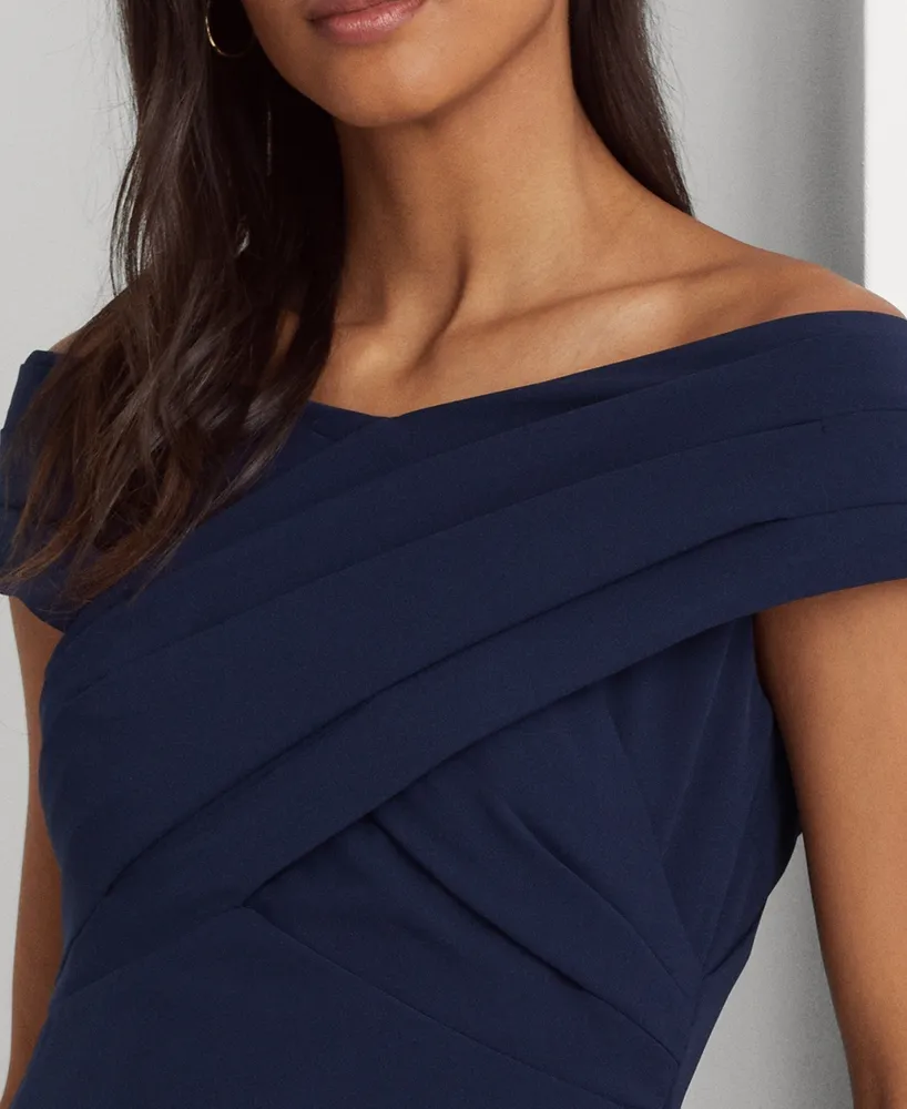 Lauren Ralph Lauren Women's Off-The-Shoulder Column Gown