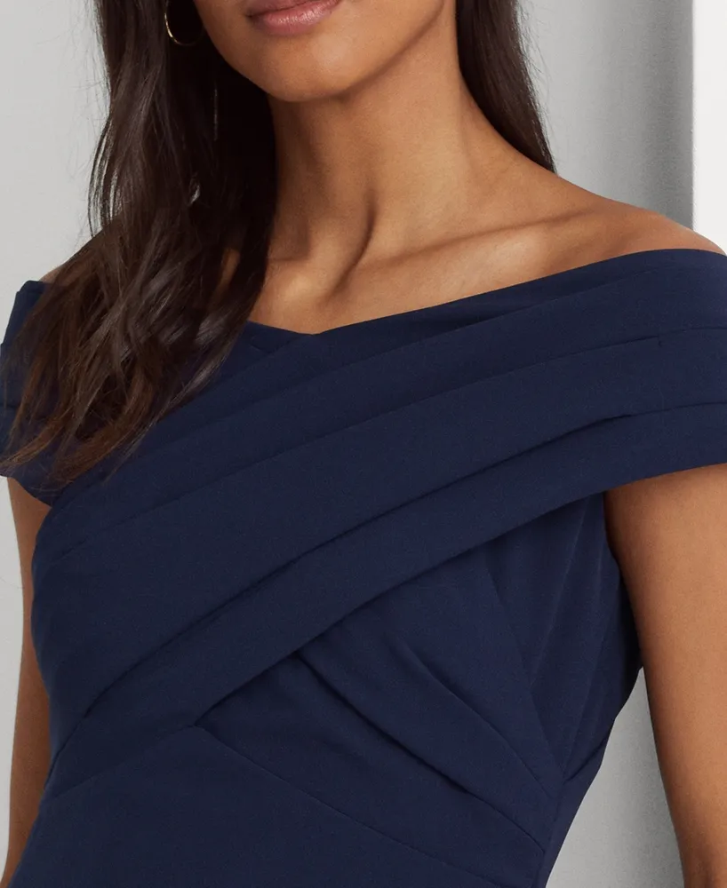 Lauren Ralph Women's Off-The-Shoulder Column Gown