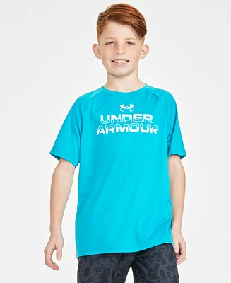 Under Armour Big Boys Tech Split Wordmark Graphic Short-Sleeve T-Shirt