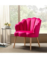 Boho Accent Velvet Upholstered Living Room Chairs for Makeup Bedroom