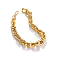 Sohi Women's Gold Metallic Chainlink Necklace