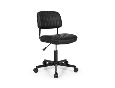 Slickblue Pu Leather Adjustable Office Chair Swivel Task with Backrest