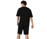 Campus Sutra Men's Oversized Solid Black Casual Co-Ord Set