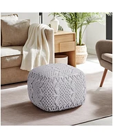 Loft Lyfe Abe Cotton Yarn Pouf Ottoman