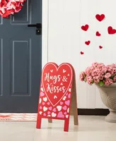 Glitzhome 24" H Valentine's Double Sided Wooden Easel Porch Decor