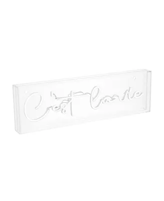 Jonathan Y Cest La Vie Contemporary Glam Acrylic Box Usb Operated Led Neon Light