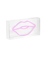 Lips Contemporary Glam Acrylic Box Usb Operated Led Neon Light