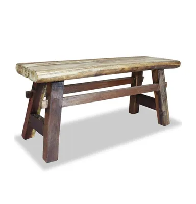 Bench Solid Reclaimed Wood 39.4"x11"x16.9"