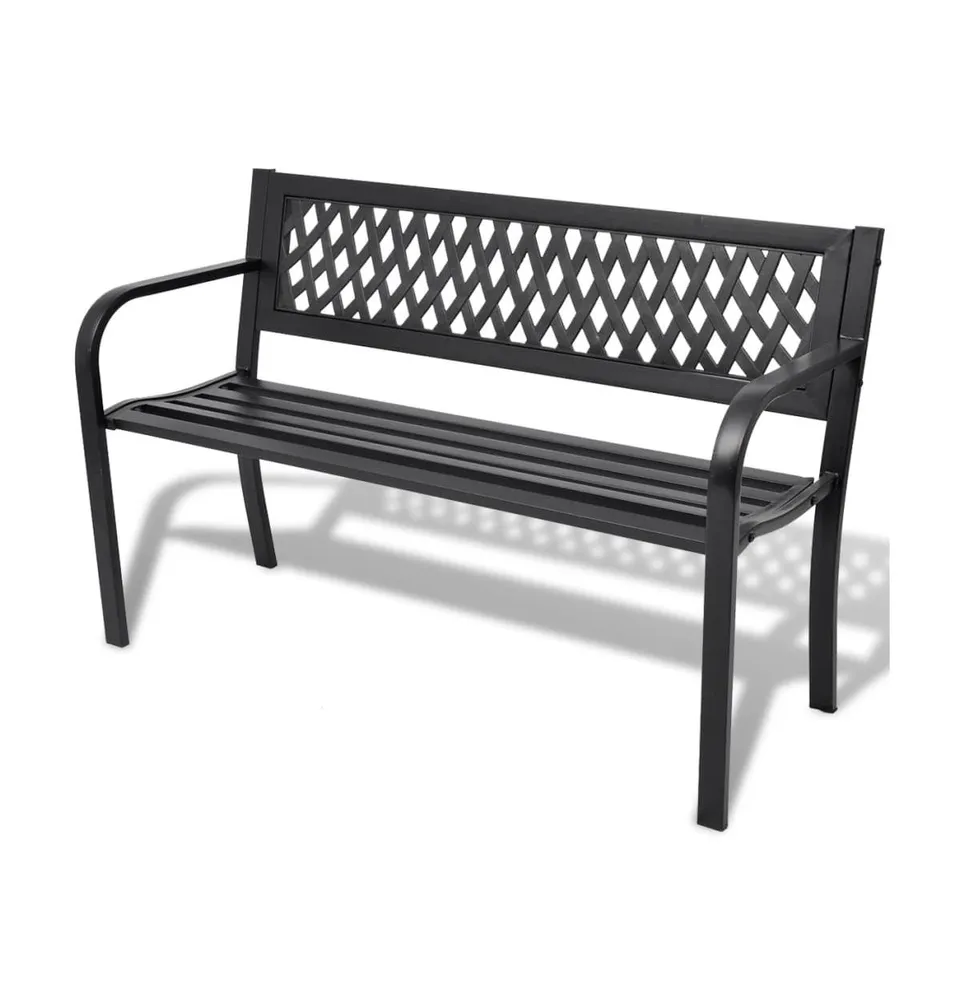 Patio Bench 46.5" Steel Black