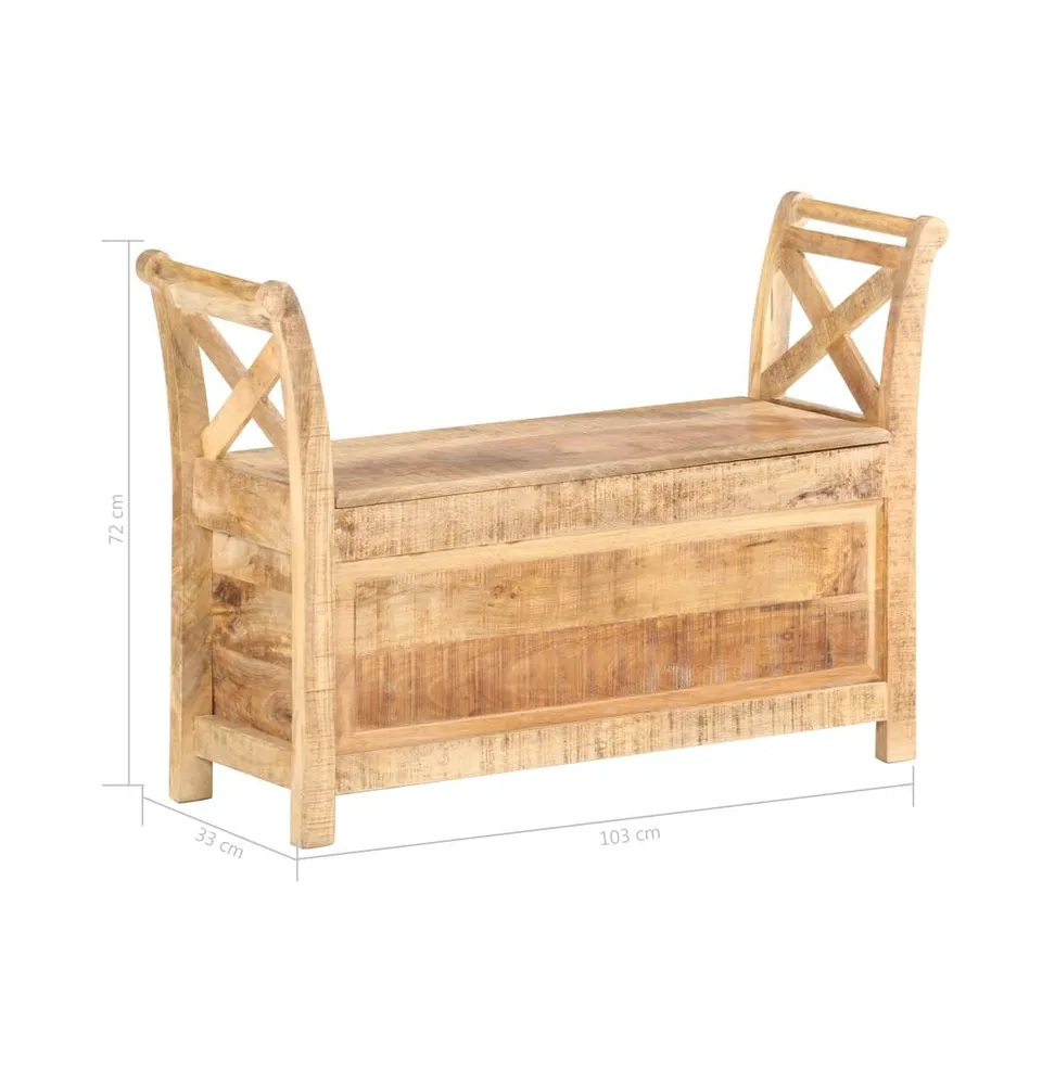 Hall Bench 40.6"x13"x28.3" Solid Mango Wood