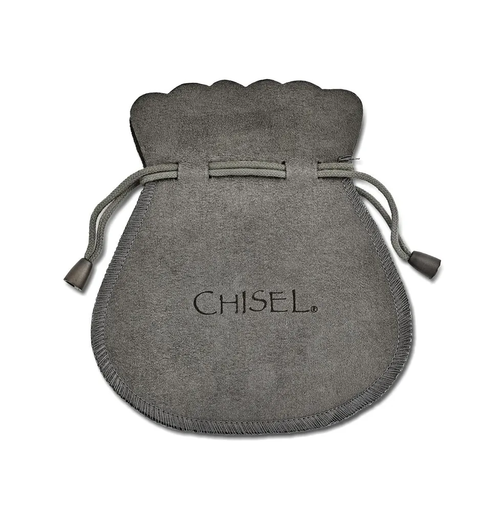 Chisel Stainless Steel Polished Dangle Shepherd Hook Earrings