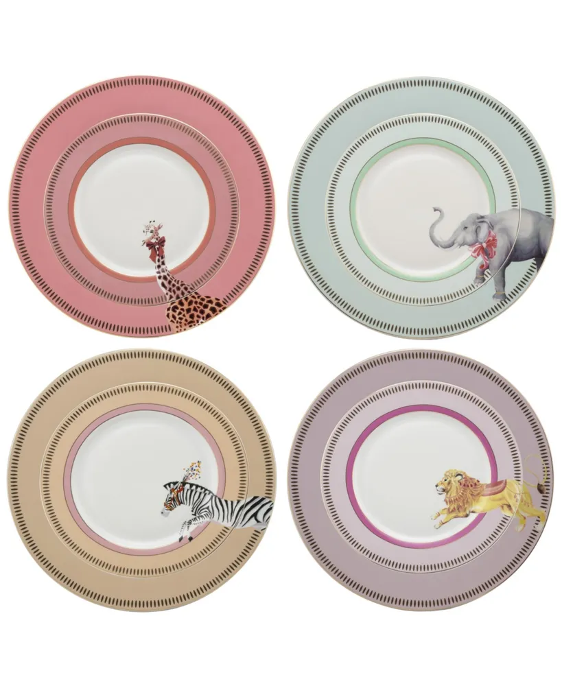 Yvonne Ellen Animal Dinner Plates, Set of 4