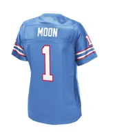 Women's Fanatics Warren Moon Light Blue Houston Oilers Gridiron Classics Retired Player Replica Jersey