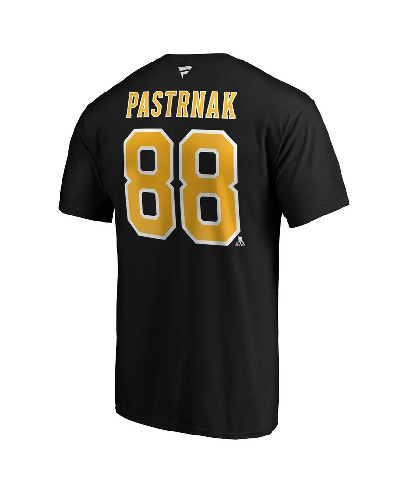 Men's Fanatics David Pastrnak Black Boston Bruins Big and Tall Name Number T-shirt