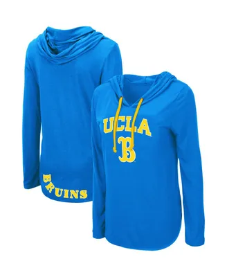 Women's Colosseum Blue Ucla Bruins My Lover Lightweight Hooded Long Sleeve T-shirt