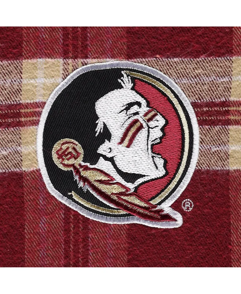 Men's Profile Garnet, Gold Florida State Seminoles Big and Tall 2-Pack T-shirt Flannel Pants Set