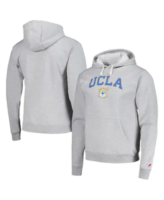 Men's League Collegiate Wear Heather Gray Distressed Ucla Bruins Tall Arch Essential Pullover Hoodie