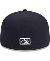 Men's New Era White Pensacola Blue Wahoos Theme Nights Seagulls 59FIFTY Fitted Hat