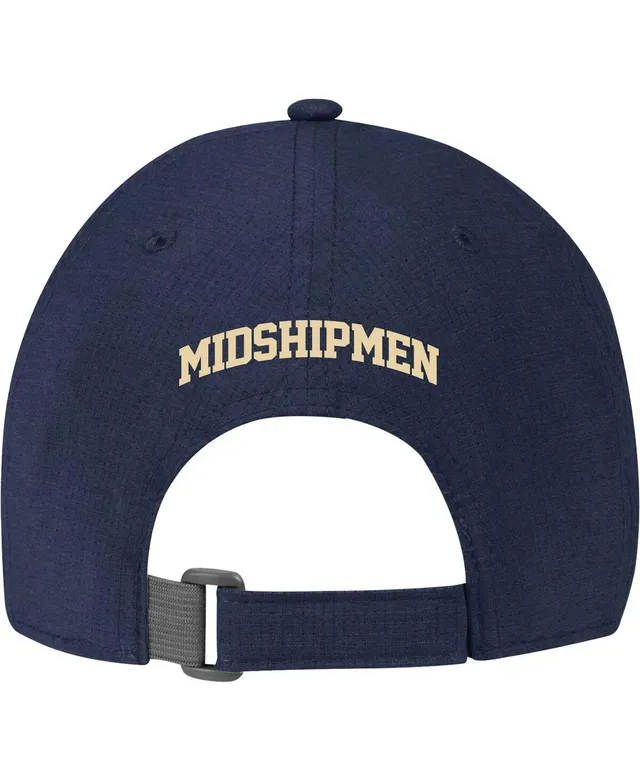 Men's Under Armour White Navy Midshipmen Special Game Blitzing Iso-Chill  Adjustable Hat