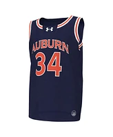 Big Boys Under Armour #34 Navy Auburn Tigers Replica Basketball Jersey