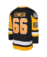 Big Boys Mitchell & Ness Mario Lemieux Black Pittsburgh Penguins 1991-92 Blue Line Player Jersey